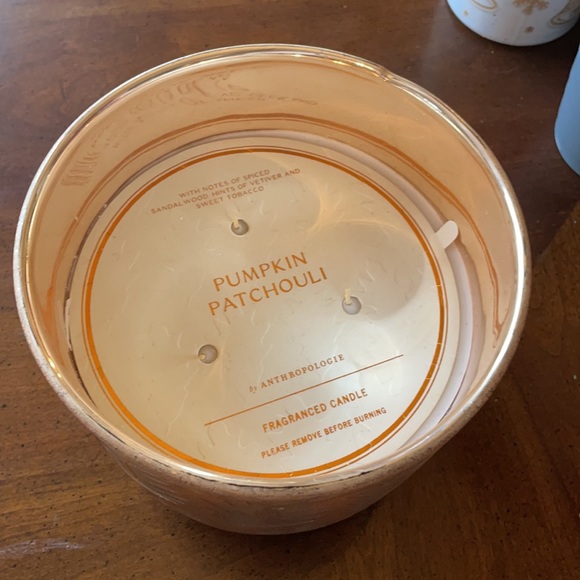 GIANT Anthropologie Autumn Splendor Giant Glass Candle pumpkin patchouli - Picture 4 of 7